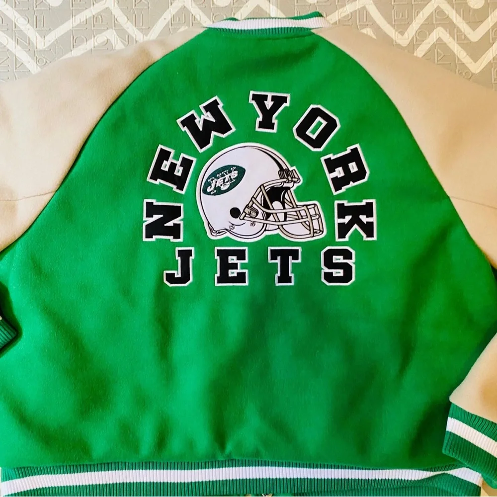 Vintage retro New York ny jets football bomber varsity jacket